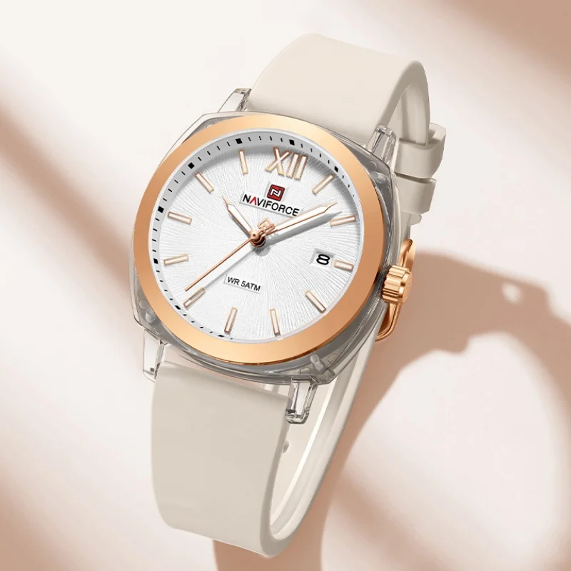 NAVIFORCE Minimalist Style Women's Creative Quartz Watch Elegant Simple Waterproof Leisure Sports Calendar Ladies Wristwatch view 6