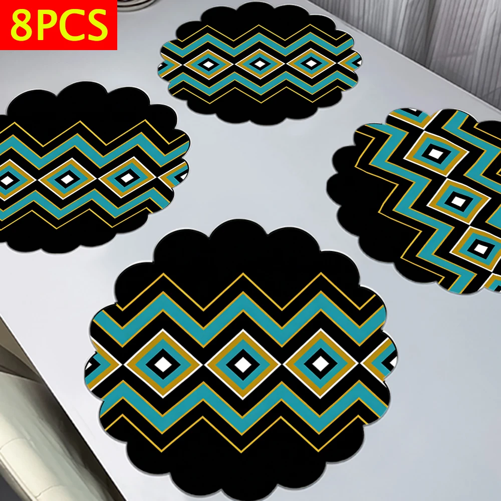 

8 шт. салфетки-контражающий дизайн с ромбовидным шаховым узором 38x38 см, коврики для стола, коврики для тарелок, подходят для семейного фестивального стола