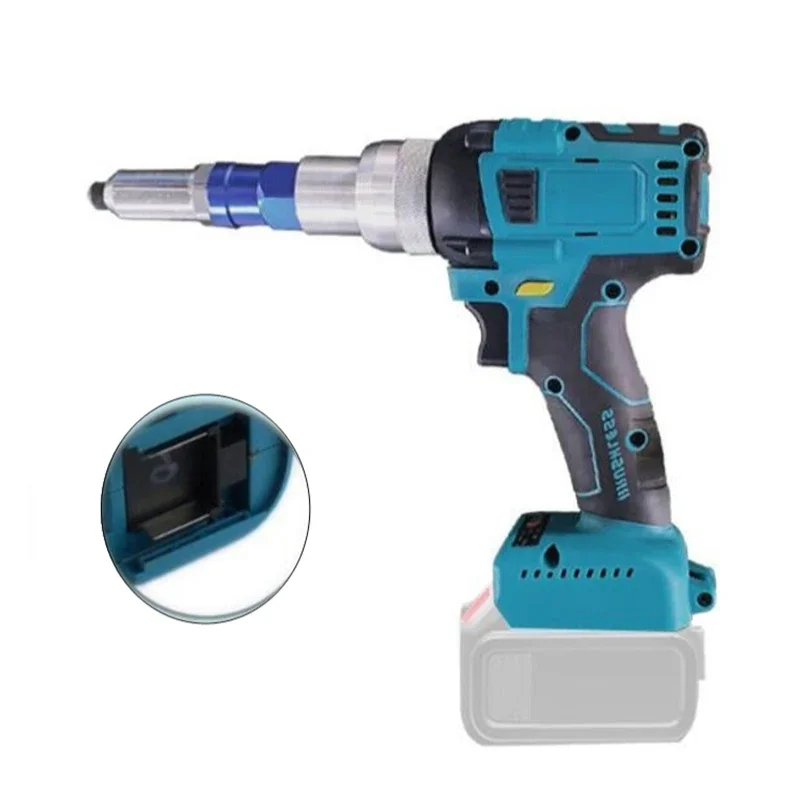 Brushless Electric Rivet Gun 2.4-4.8mm Cordless Rivet Nut Gun with LED Light Automatic Rivet Power Tool For Makita 18V Battery