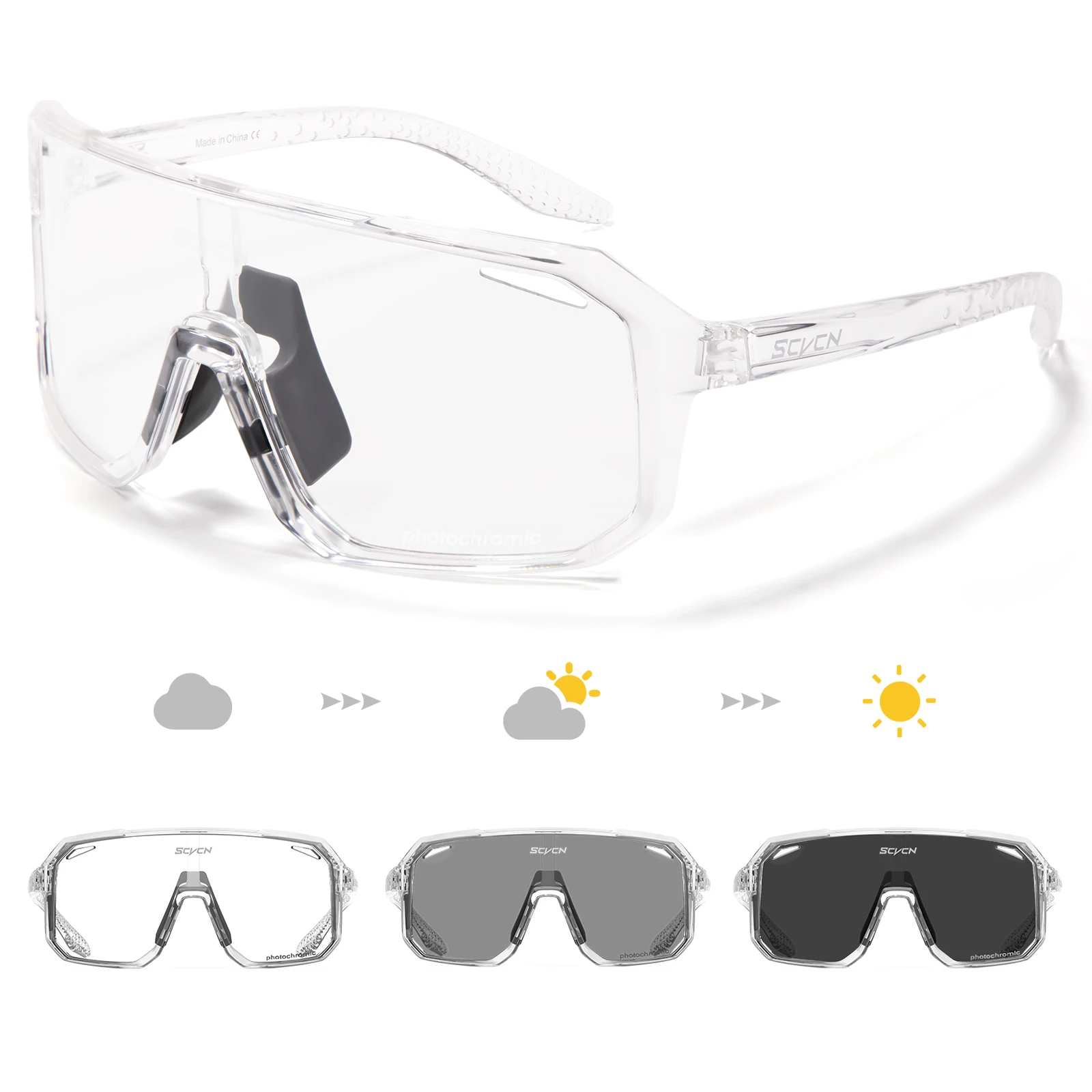 Scvcn Cycl Bril Fotochromische Fietsen Zonnebril Heren Uv400 Brillen Sport Mtb Outdoor Bril Fietsbril Vrouwen Zonnebril