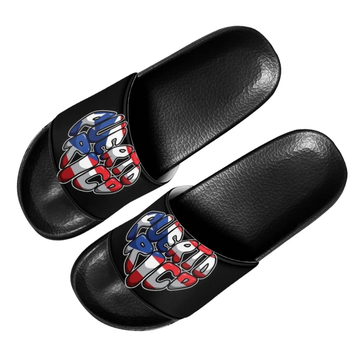 Fashion Puerto Rico Flag Design Summer Women Slippers Outdoor And Indoor Breathable Ladies Sandals Lightweight Bathroom Slippers