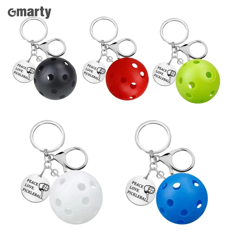 

2024 New Pickleball Bag Tag Key Holder Car Key Chain Pendant Pickleball Keyring For Party Hoilday Handbag Wallets Birthday Gifts