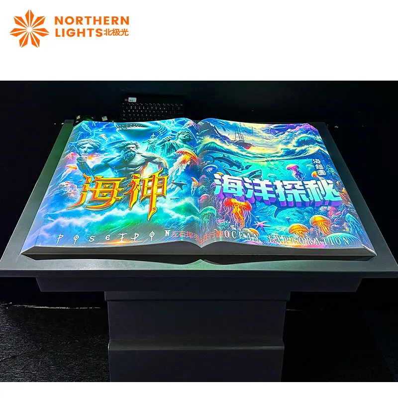 Virtual Flip Book Projection Software System Restaurant Menu Projection 3D Digital Flipbook Interactive Projector