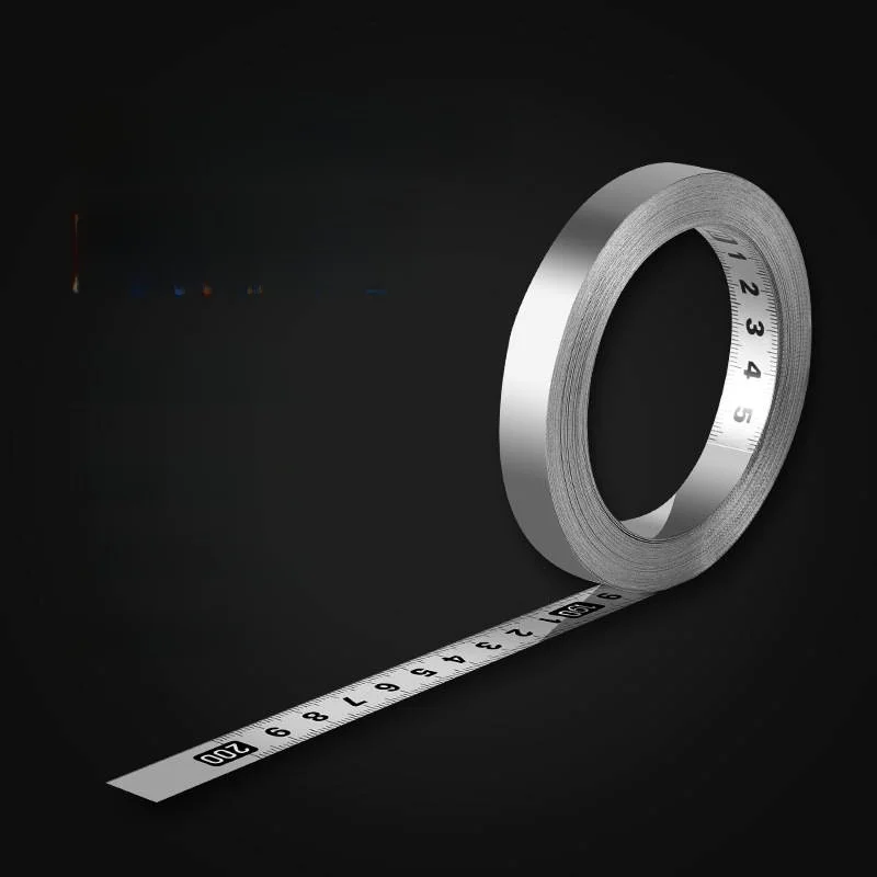 

Самоклеящаяся металлическая линейка из нержавеющей стали, рулетка-линейка для измерения, для инструментов и инвентаризации