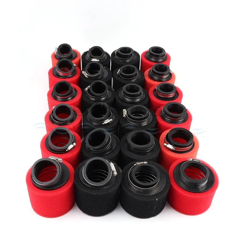 35mm 38mm 42mm 45mm 48mm Bend Elbow Neck Foam Air Filter Sponge Cleaner Moped Scooter Dirt Pit Bike Motorcycle RED Kayo BSE