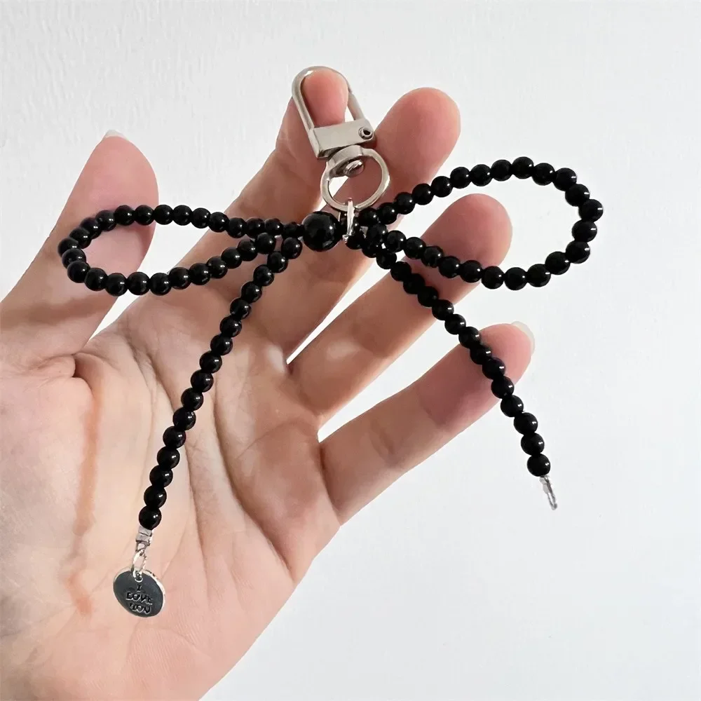 Bag Decoration Bead Keychain Bowknot Pendant Bag Charm Suitable for Any Occasion Bags Keychain Women's Hand-held Chain Lanyard