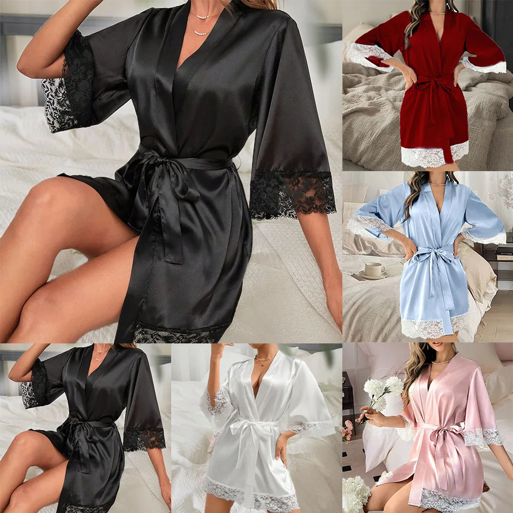 Women's Lounge Robe Designed with Moderate Stretch for Comfortable Use in Various Settings Including Home Holiday and Club