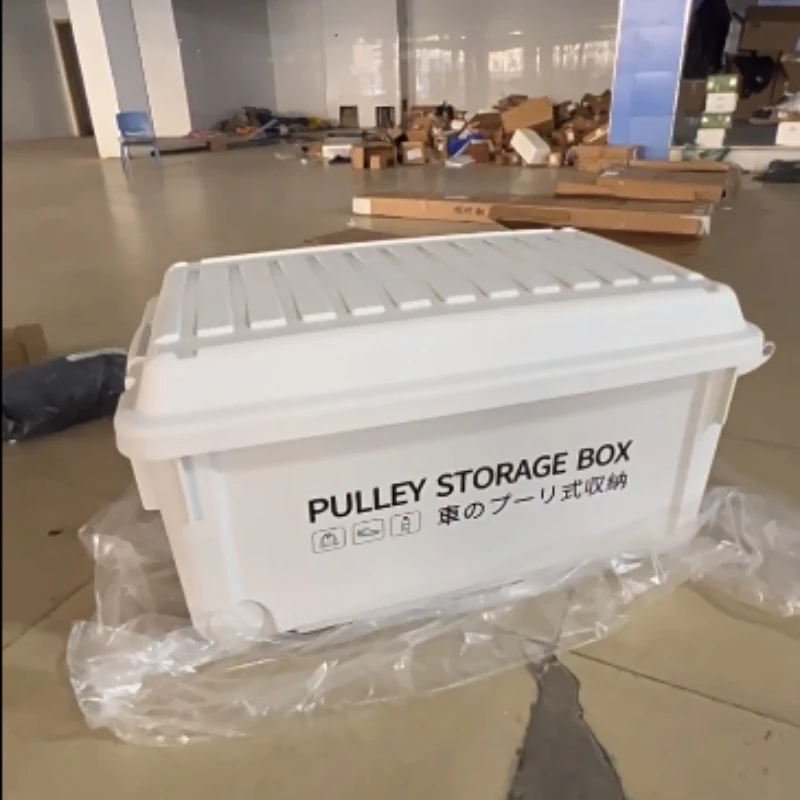 Outdoor Camping Storage Box Portable Plastic Organizer with Lid Dustproof Gear Container Multi-Purpose Utility Crate for Car