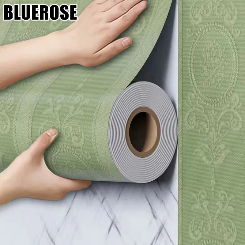 Self-Adhesive Wallpaper Peel & Stick Removable Embossed Wallpaper Cabinet Bedroom Furniture Countertop Shelf Renovation Sticker