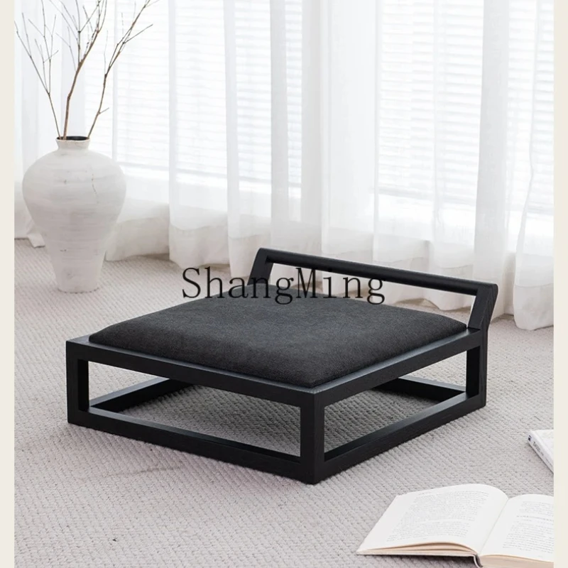 

FG Premium Household Simple Modern Small Apartment Bedroom Red Oak Stool Bay Window Solid Wood Heightening Seat Cushion