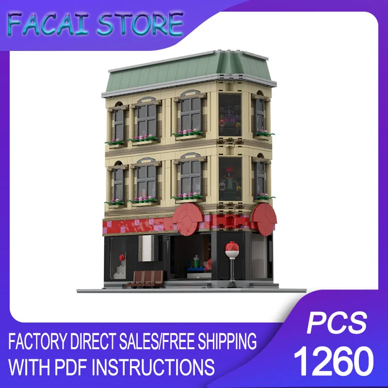 

Modular City Building Moc Building Bricks Modular PokeCenter Model Technology Blocks Christmas DIY Toy Construction Gifts