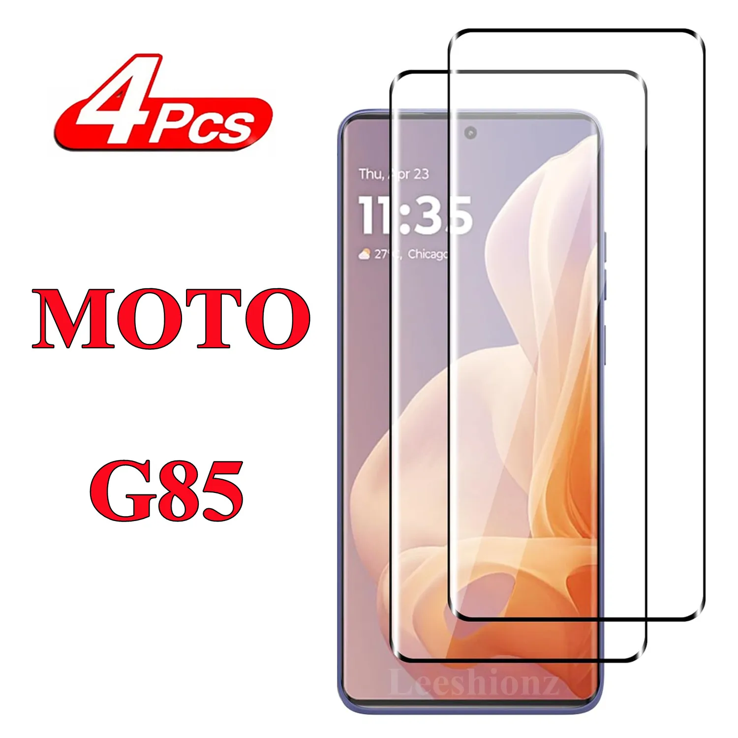 

1/4Pcs Curved Glass For Motorola G85 Screen Protector Glass