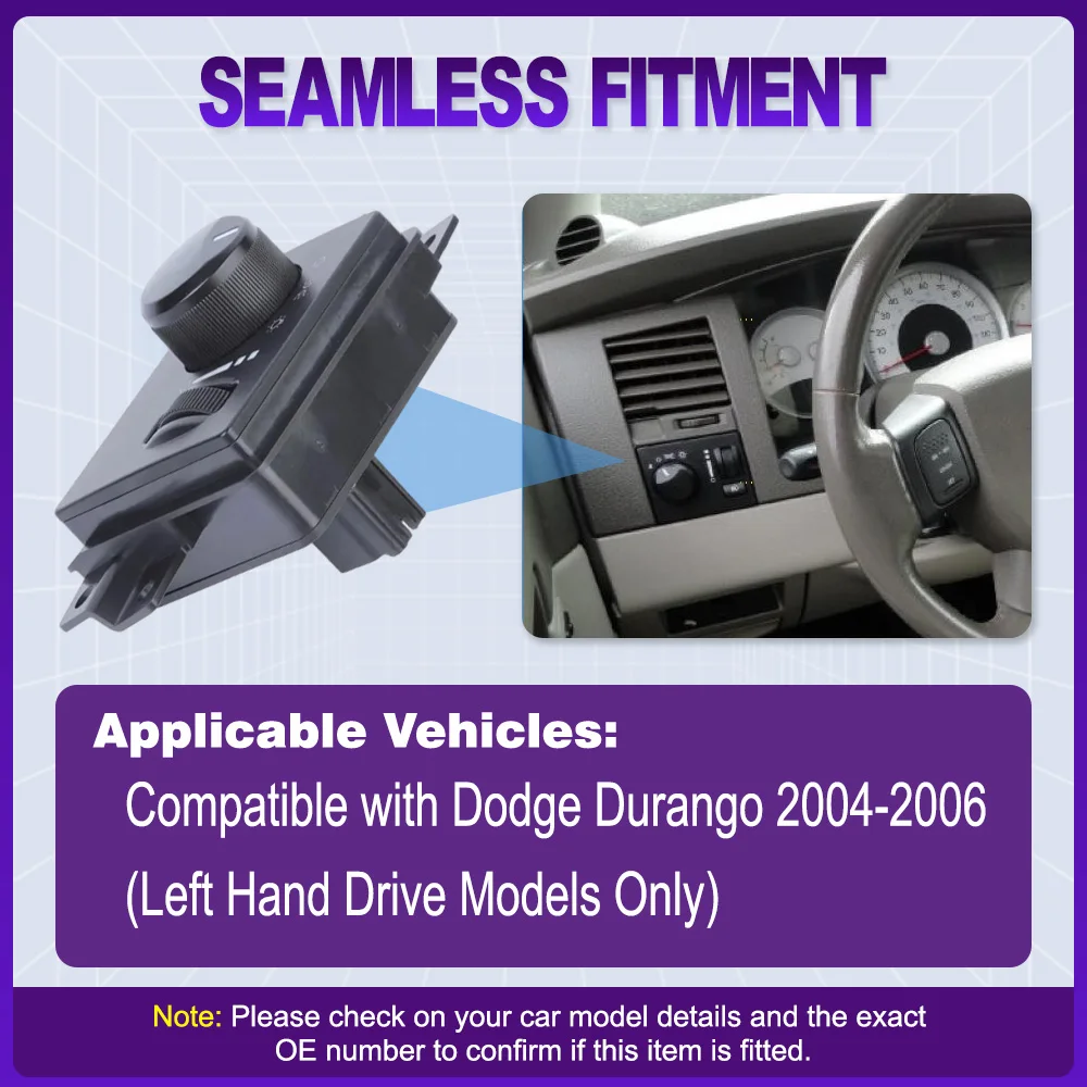 

Для Dodge Durango 2004 2005 2006 5-контактный переключатель управления фарами 56049115AB, 56049115AC, 68019456AA, HLS-1368