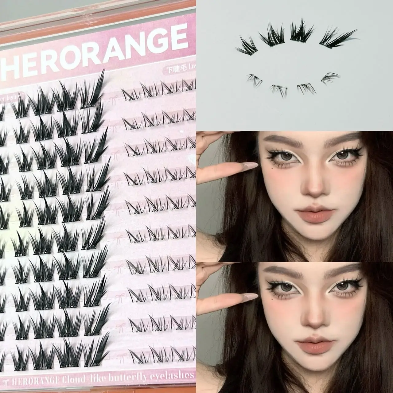 Herorange Fox Dog Midsummer Night Pre Glued Lash Book Multi Styles Easy Apply Remove Soft All Occasion Makeup