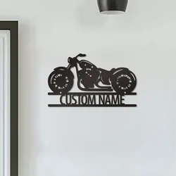 1pc motorcycle Custom name Iron Wall Plaque Iron Wall Signs Tin Poster for   Club Decor