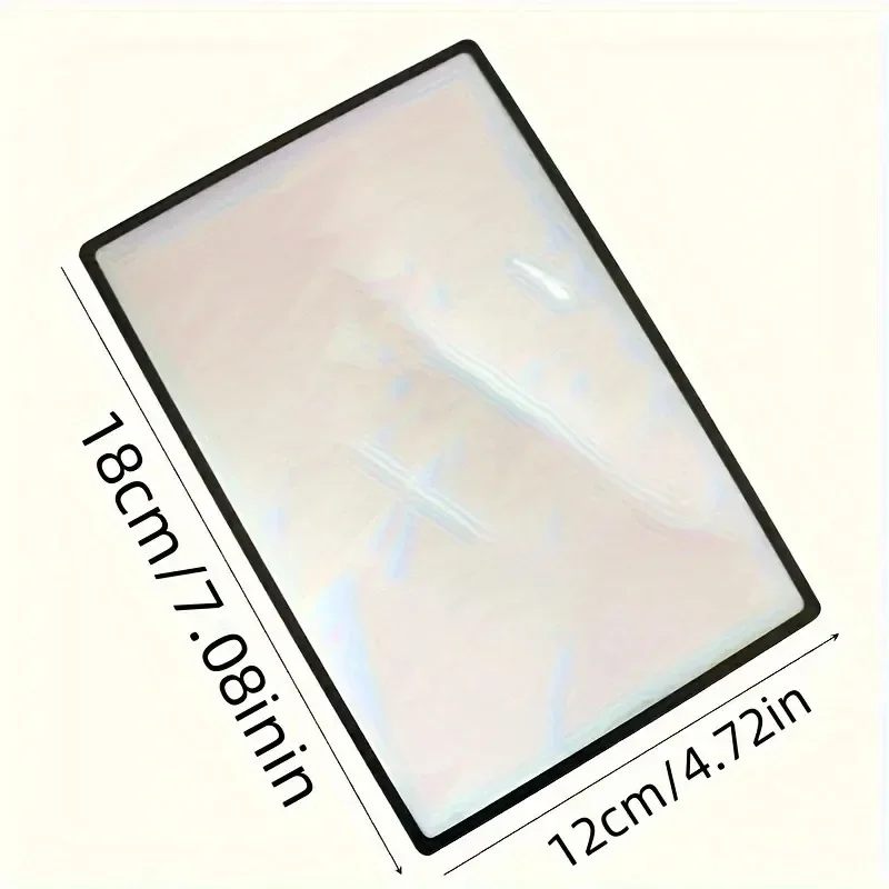 Hot Sell  1Pc PVC Magnifying Glass Bookmark Large Area Card Thin Fresnel Name Card Spot Light Lens Magnifier 180X120
