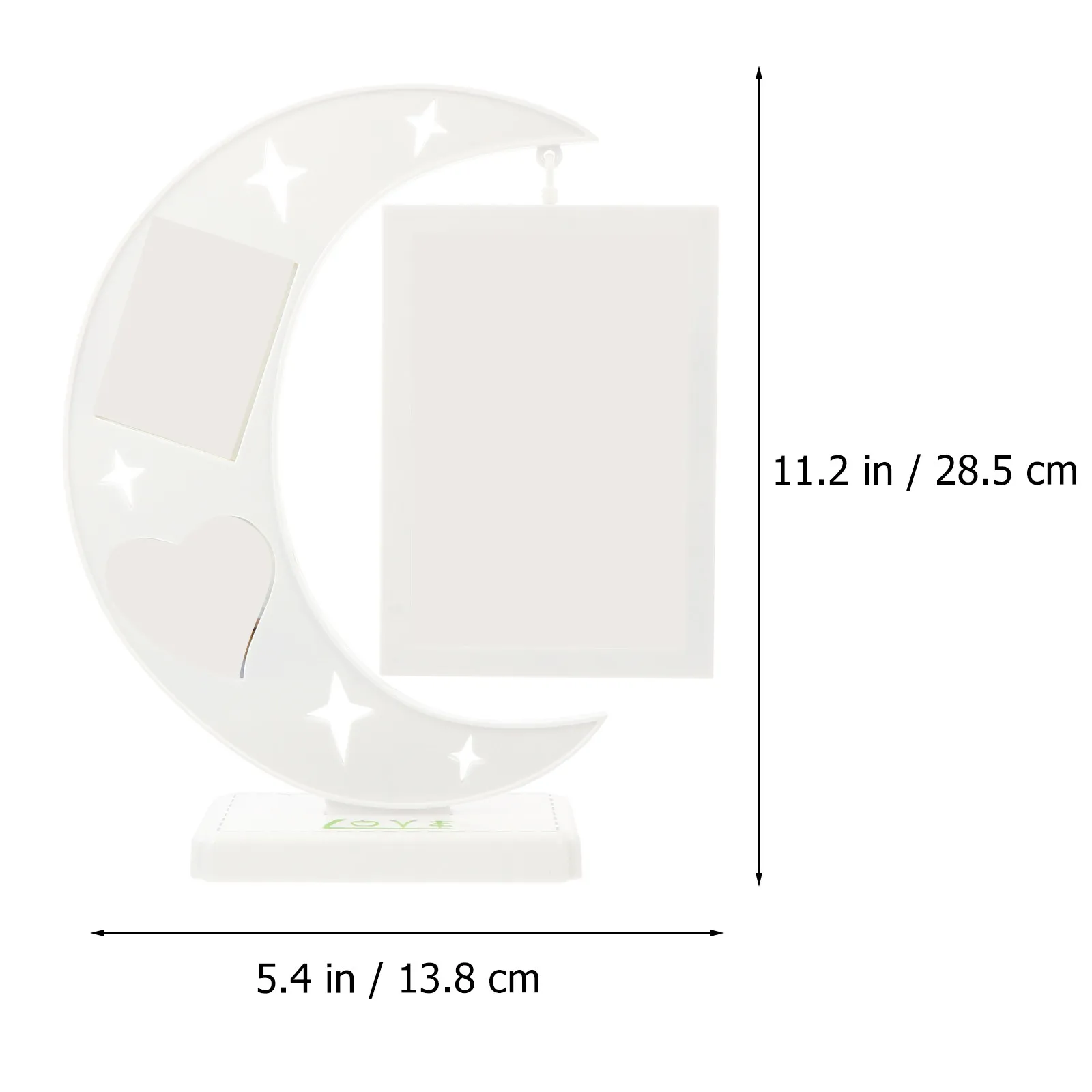 Moon Star Photo Frame Siamese Style Desktop Picture Holder Premium Material Non Deformable Desk Ornament for Home Office
