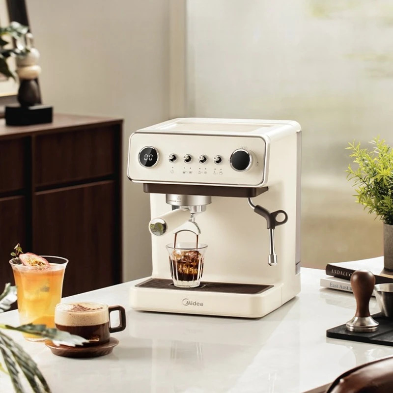 Compact Home Semi-Automatic Italian Espresso Coffee Machine with Grinder Hot & Cold Extraction All-in-One