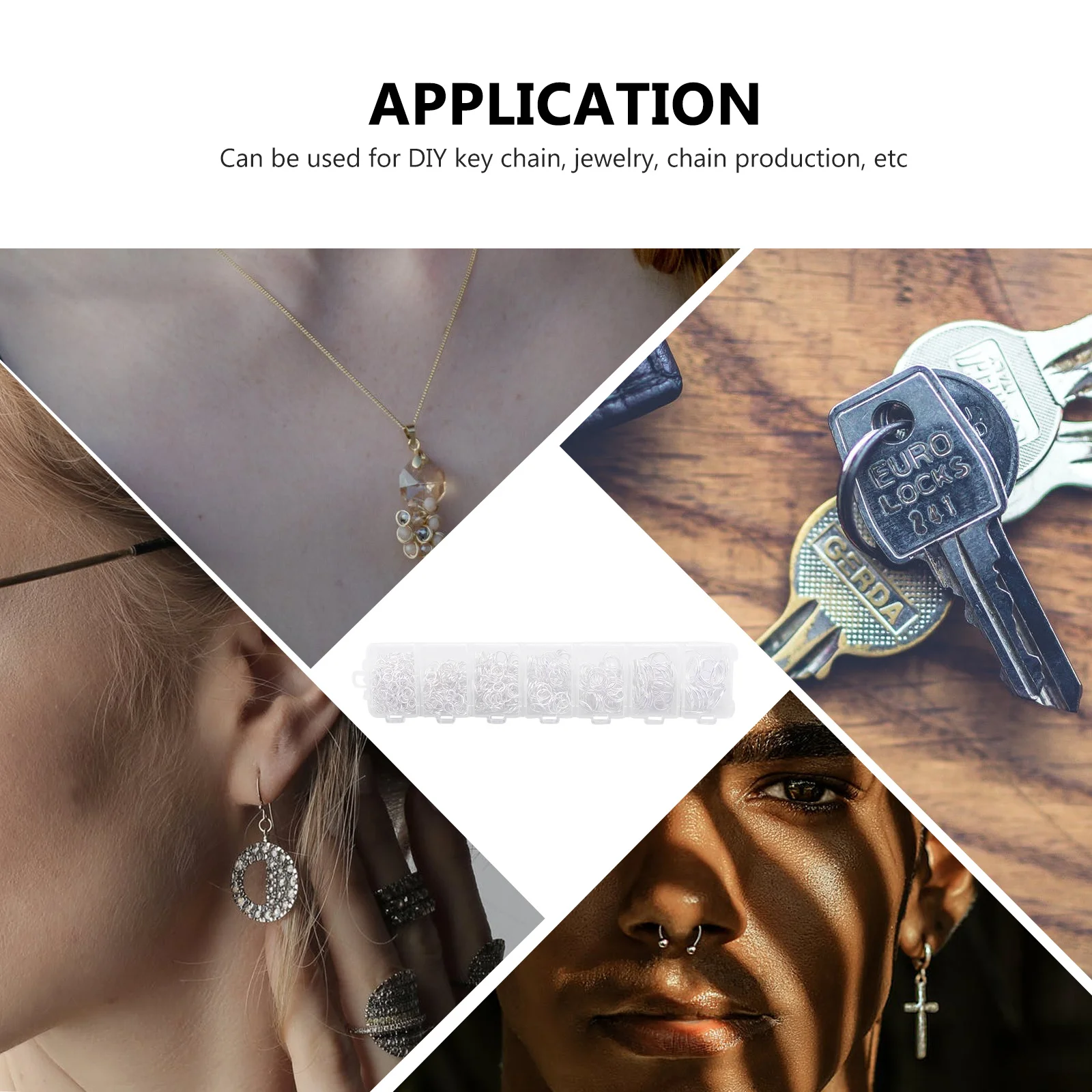 

Jewelry Ring Set 1 Box Diy Open Jump For Jewelry Making Accessories Repair Craft Handwork Connecting Rings Keychain