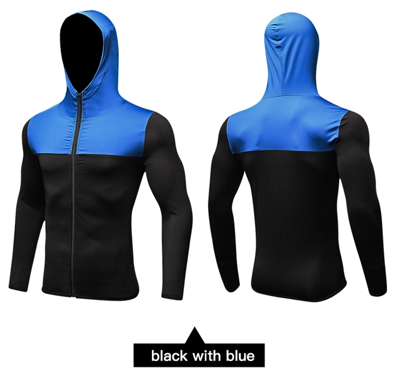 Men's Jacket Hoodies Gym Sport Running Training Track Jacket Zipper Sportswear Bodybuilding Outdoor Men's Sports Windbreaker