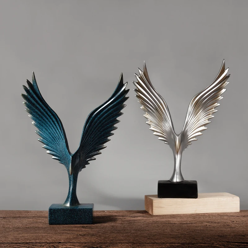 

Simple Modern Resin Dapeng Wings Ornaments Decoration Home Livingroom Accessories Office Desktop Figurines Crafts Lucky Gifts