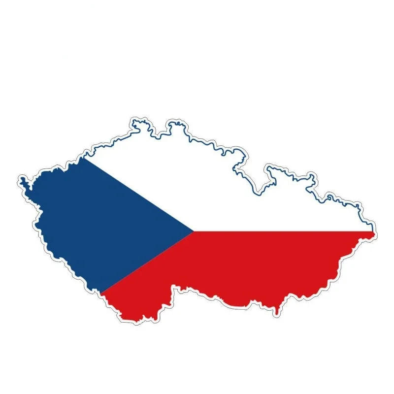 

Personality Czech Republic Map Flag Car Sticker Bike Decal Motorcycle Off-road Laptop Trunk Guitar Vinyl Sticker