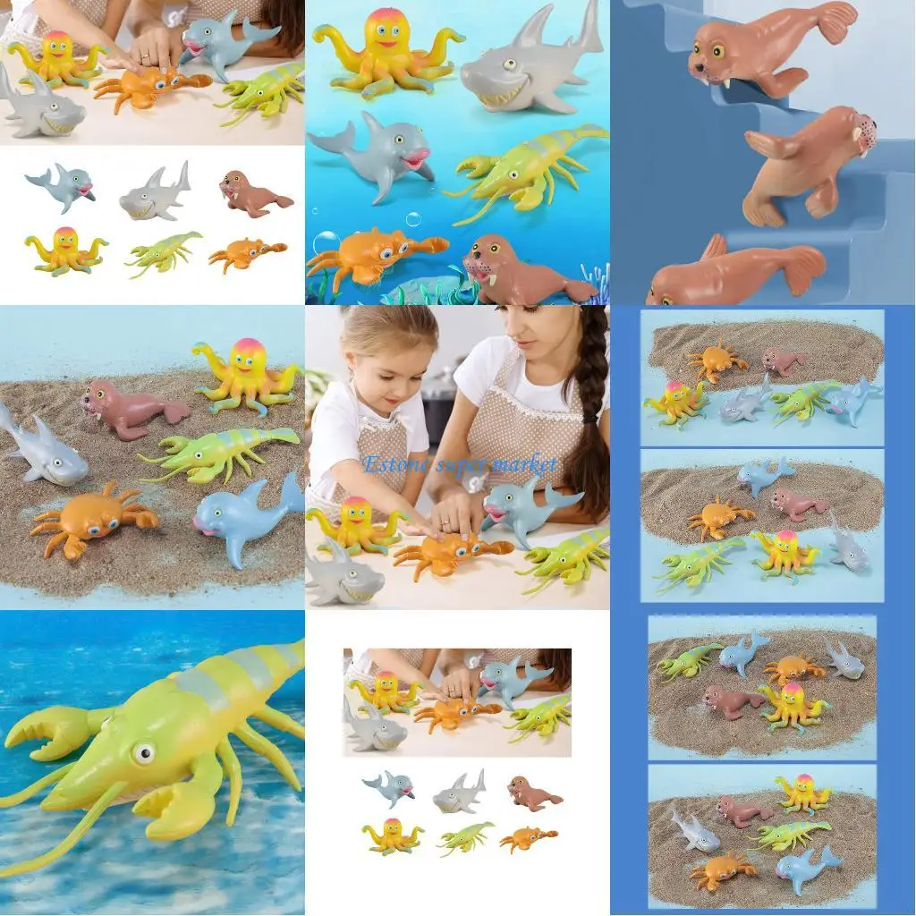 

090B Нежная обучающая игрушечная фигурка модели кита для любителей морской жизни