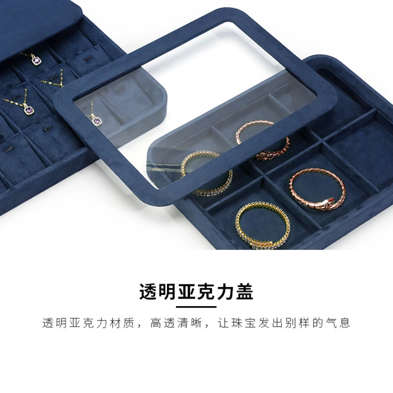 

Jewelry display tray with lid counter necklace ring earring jewelry display tray storage tray