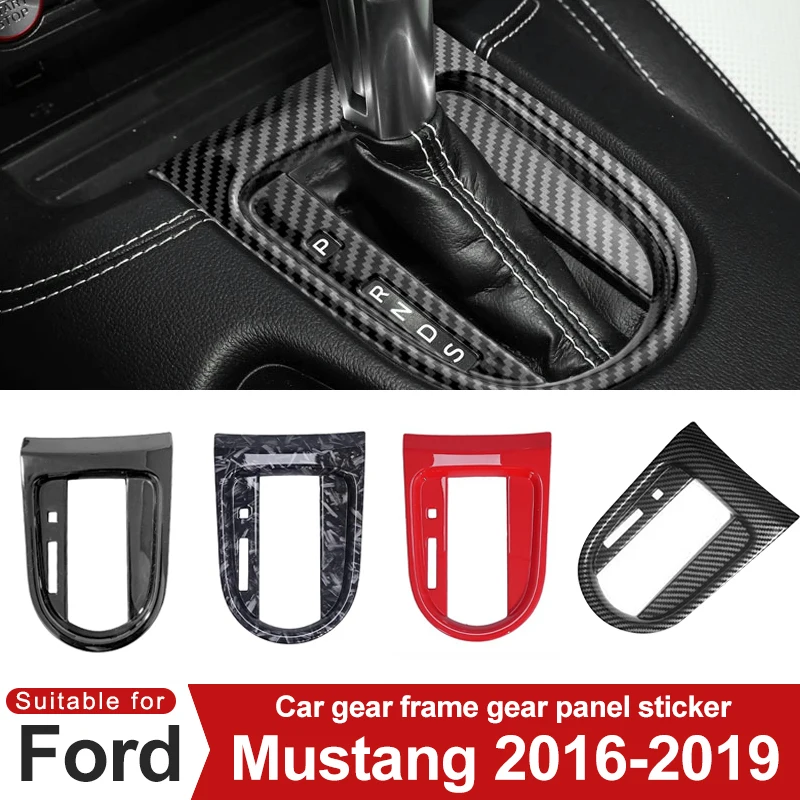 

Для Ford Mustang 2016-2019 автомобильная панель переключения передач, декоративная рамка, модификация, совместимая внутренняя наклейка на положение передачи управления