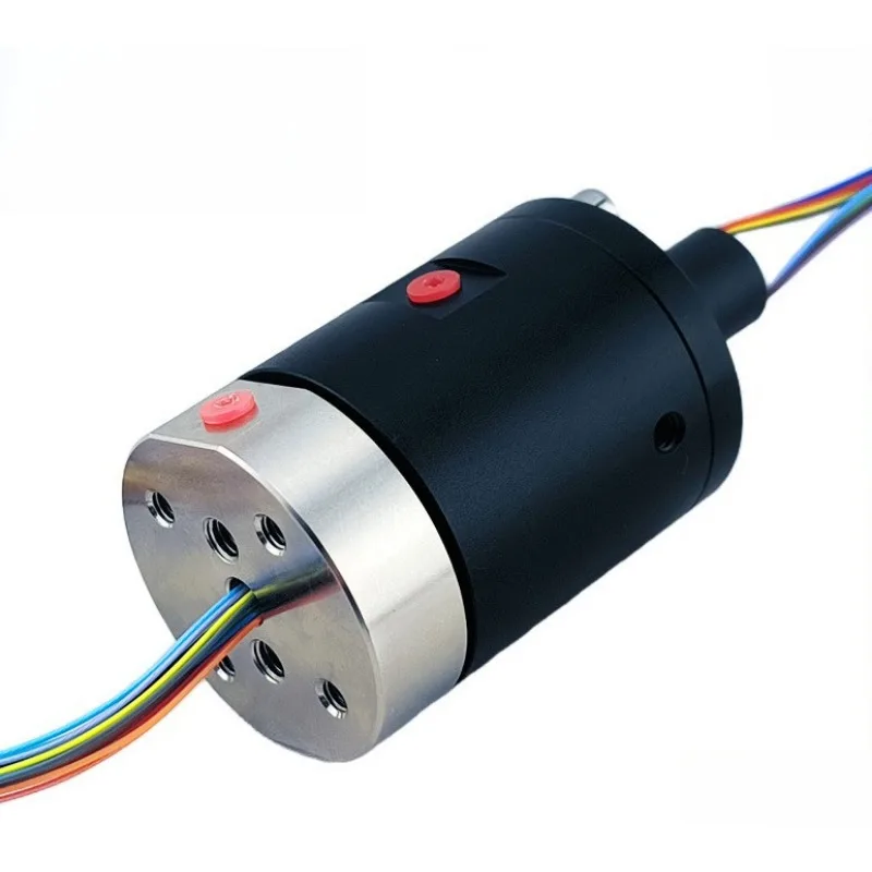M5 Thread 12 Circuits 2A Air Electric Integrated Slip Ring 2 In 2 Out 2 Channel Rotary Pneumatic Joint Connector