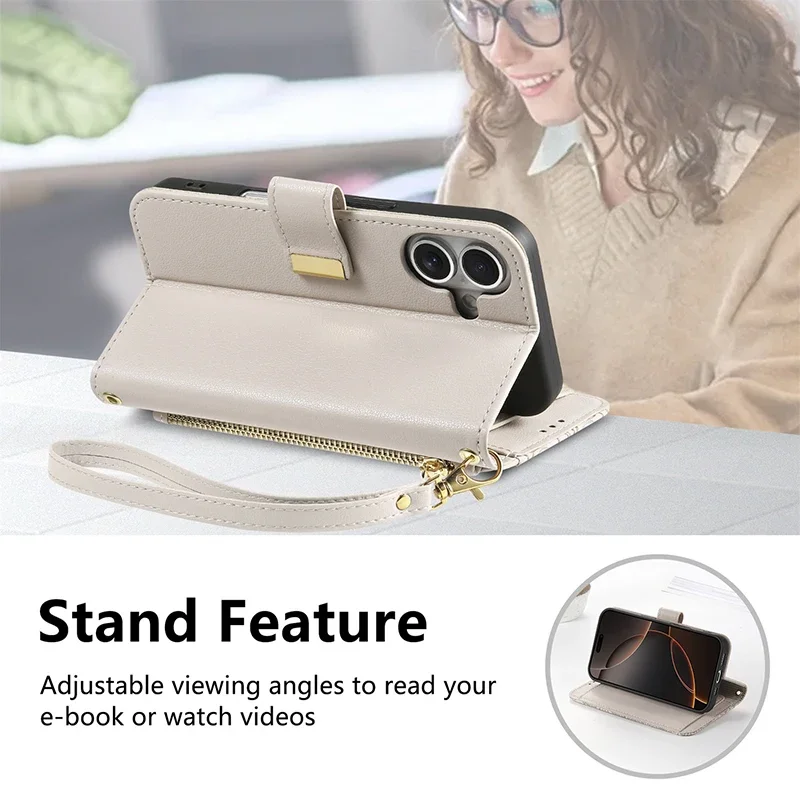 Für Samsung Galaxy S26 S25 Ultra S24 S23 FE S22 Ultra Plus A05 A25 A57 A55 A56 A37 Ledertasche Crossbody Karte Brieftasche Flip-Cover – Detail 11