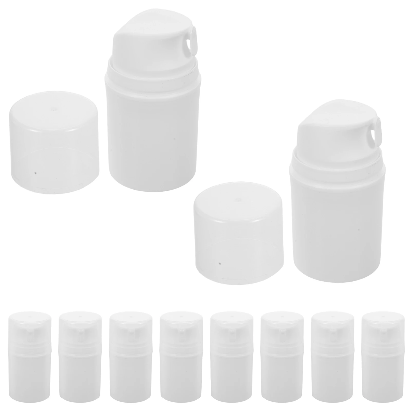 10 Pcs Packaging Bottle Face Wash Cleanser Mini Pump Pp Lotion Dispenser with Container Travel