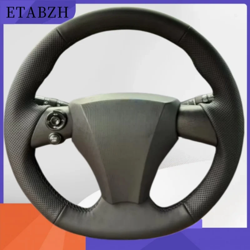 Customized Hand Sewn Microfibre Leather 2009 2010 2011 2012 2013 DIY Leather Car Accessory Steering Wheel Cover For Toyota iq
