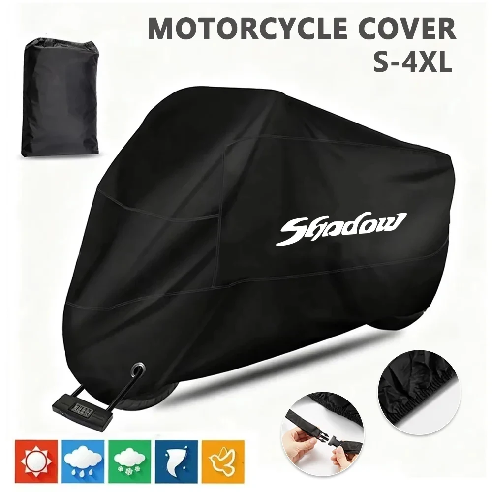 Windproof Motorcycle Protector Cover For Honda Shadow VT 400 600 750 1100 VT400 VT600 1300 Windproof Motorcycle Protector Cover