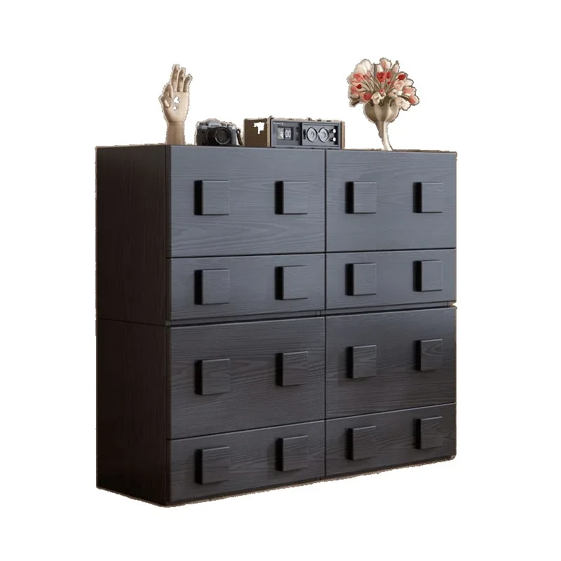 

TV French retro card door cabinet Floor Wall side Free combination Household ornament