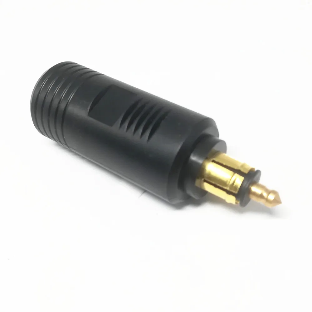 12/24V EU PLUG DIN Socket To Cigarett Lighter Converter Adapter For Motorcycle ABS And Copper Accessories