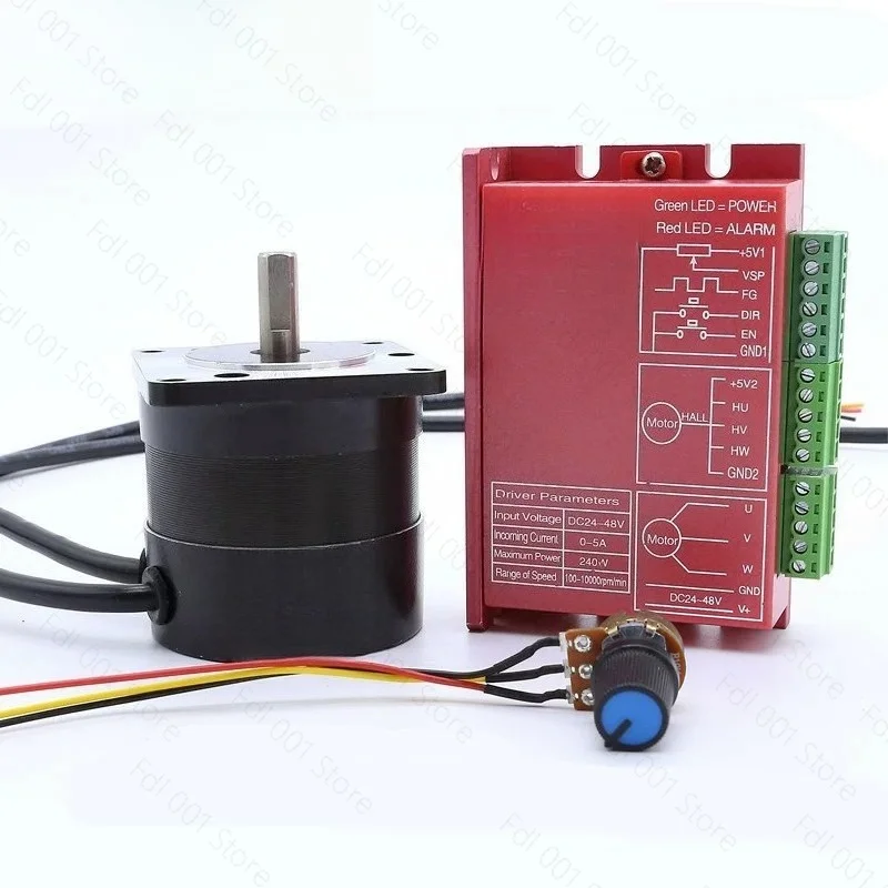 57 DC Brushless Motor Driver Set 24V60/100/150/180/210W/ZM6505A High Speed
