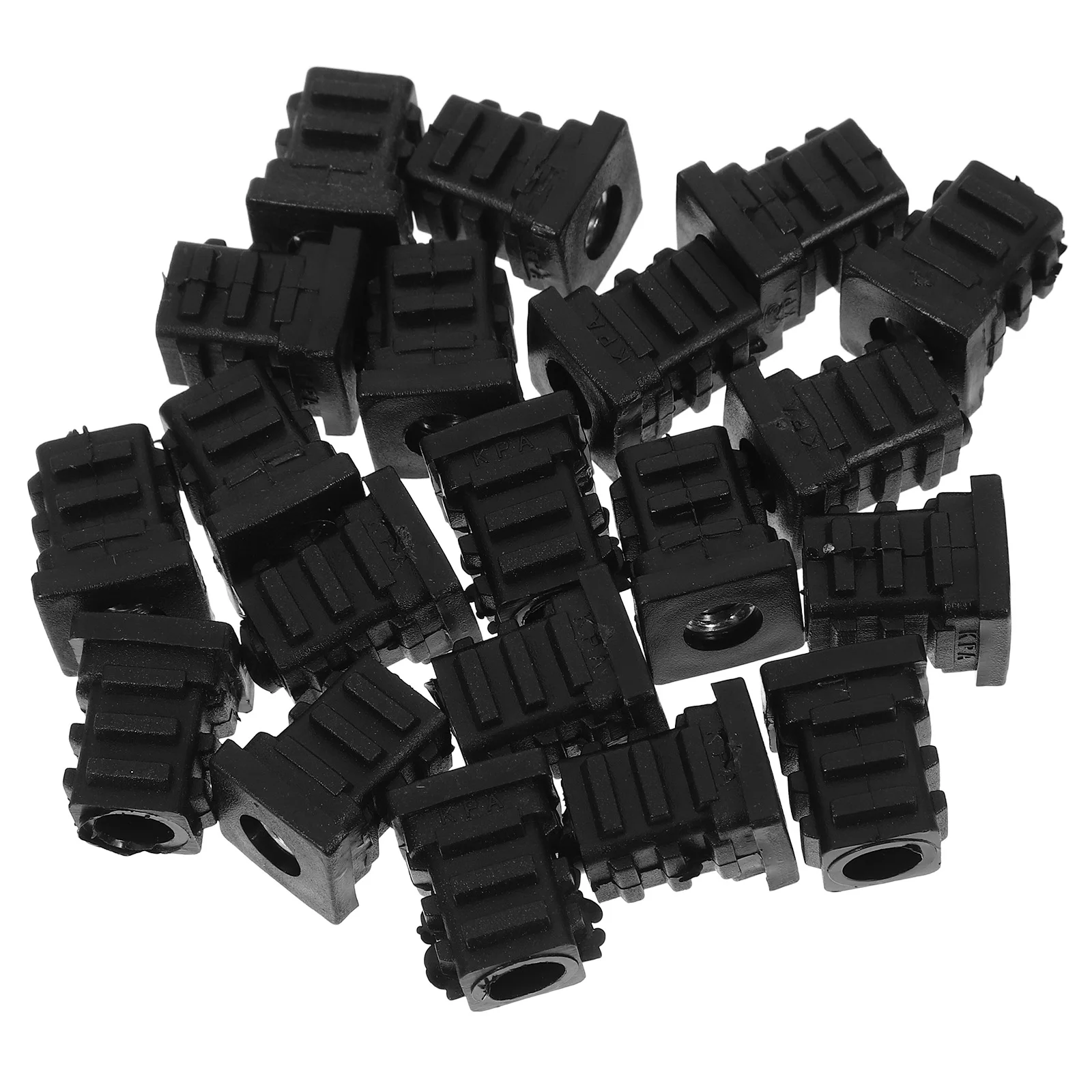 

20Pcs Nut Inner Plug Adjustable Slot Plugs Fitting Furniture Pipe Hole Covers Durable Black Easy Installation Hole Plugs