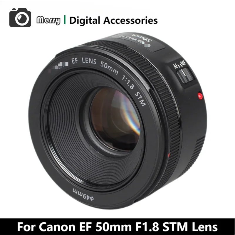 Original For Canon 50-1.8 Lens EF 50mm F1.8 STM For Canon 500D 650D 700D 760D 77D 200D2 60D 70D 6D2 5D2 6D DSLR Cameras Lens