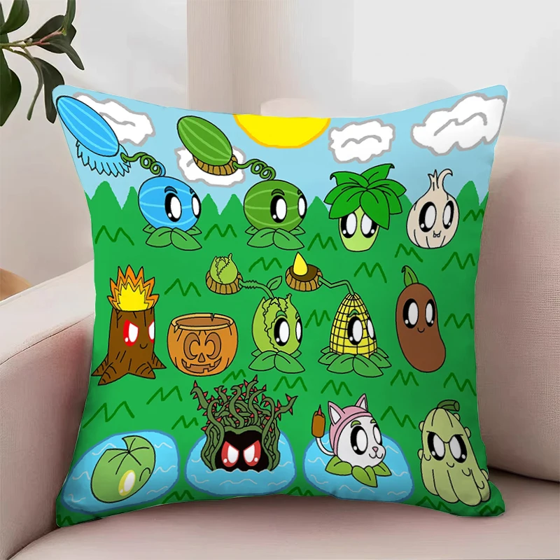 

P-Plants Vs. Zombies Game Decorative Pillowcase 40x40 Pillowcases for Pillows 45x45 Cushions Cover for Pillow Home Decor Cushion