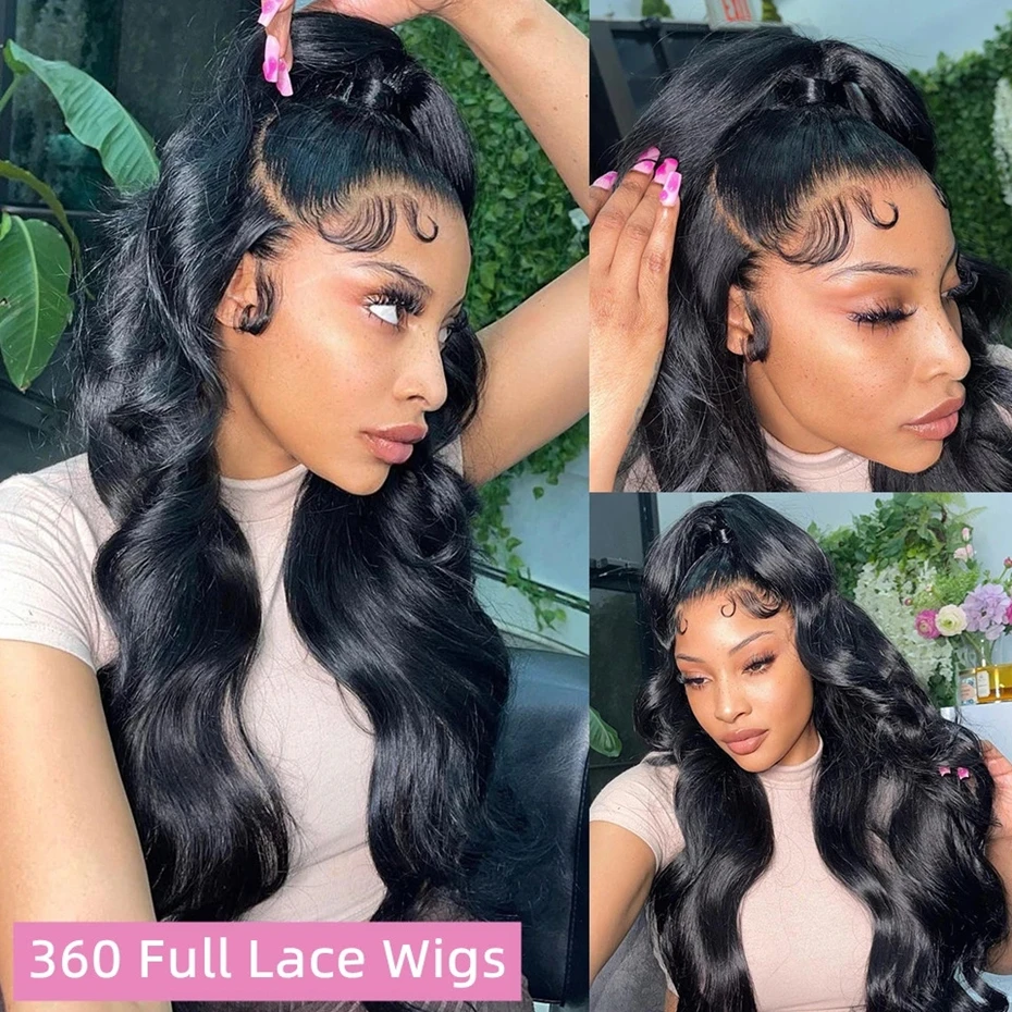 Bling Body Wave 13x4 Lace Front Wig Human Hair WigsBrazilian Hair Pre Plucked 180 Density 13x6 Lace Frontal Wig For Black Women