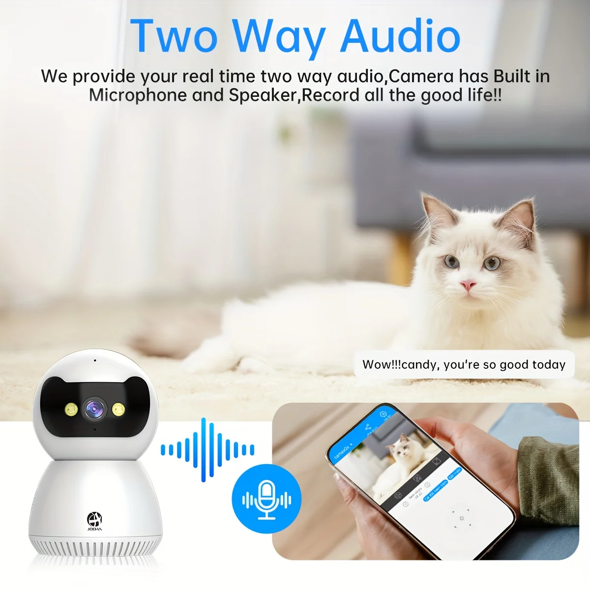 1080P Smart WiFi IP Camera Home Security Camera Surveillance Camera AI Detect Automatic Tracking Security Room Pet Monitor