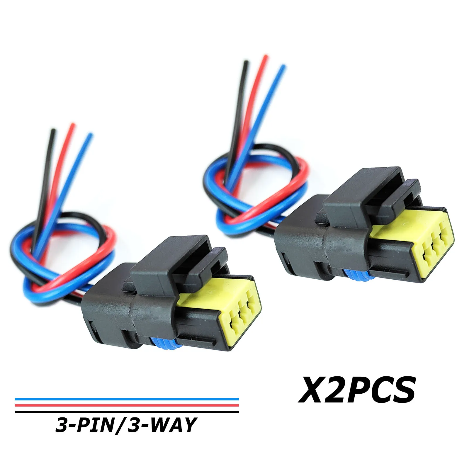 2x For Renault Clio Captur Fluence Twingo Grand Scénic Kangoo Megane Fuel Rail High Pressure Sensor Connector Plug Harness Loom