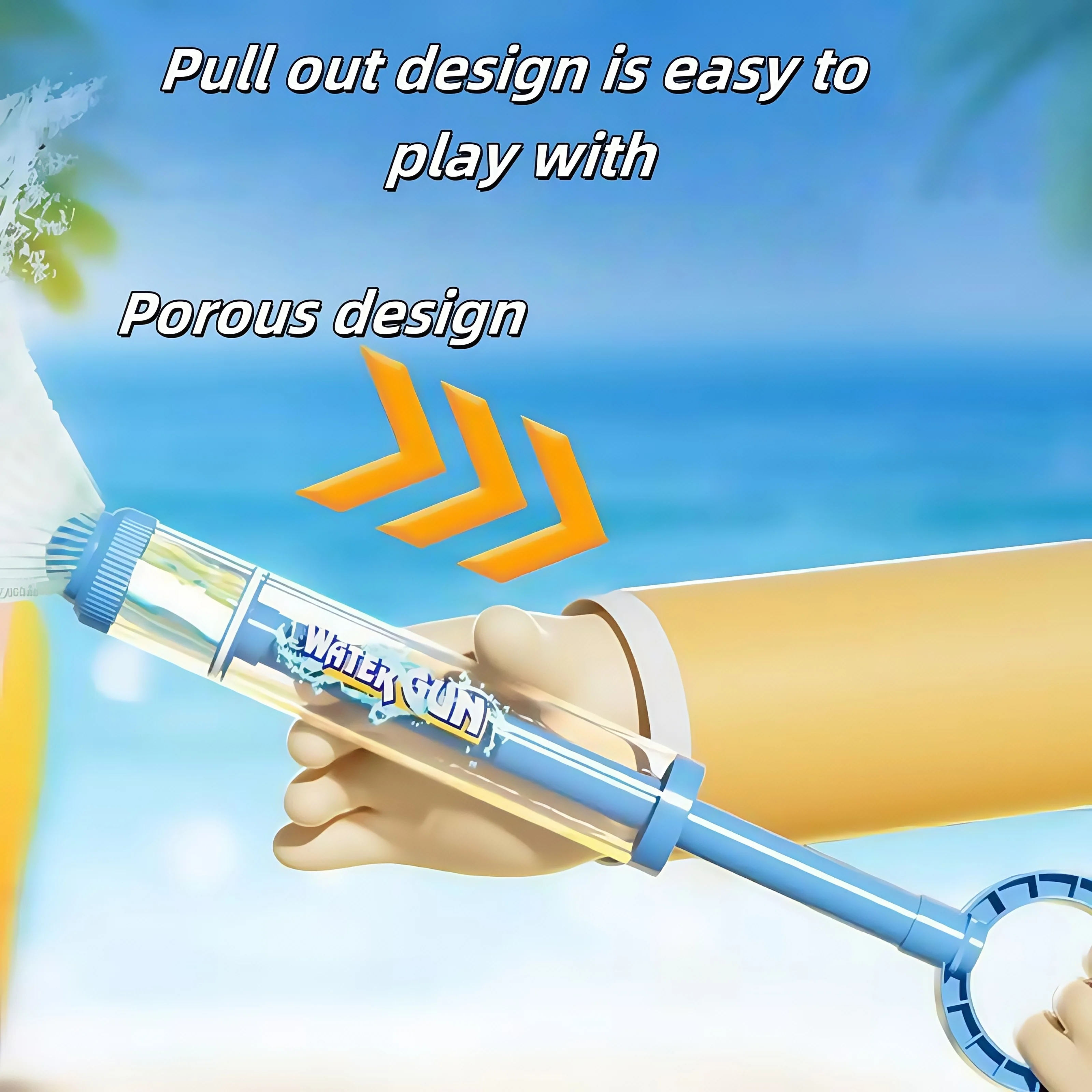 Pistola de agua de fuegos artificiales, herramienta de Dios de agua, playa, pequeño rociador de agua, pistola de agua para tirar de fuegos artificiales, juguete de regalo para jugar a la deriva para niños