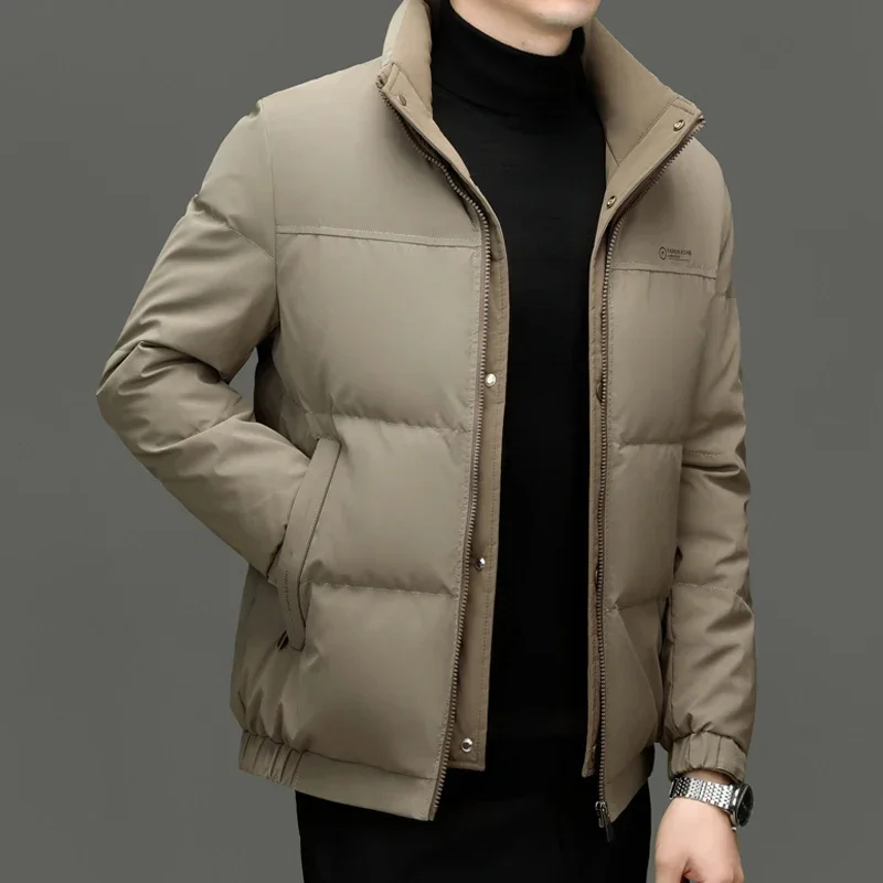 COZOK Stand Collar Short Down Jacket Designer Clothes Men Padded 2025 Men's Winter New in Coats Casual Man Sack