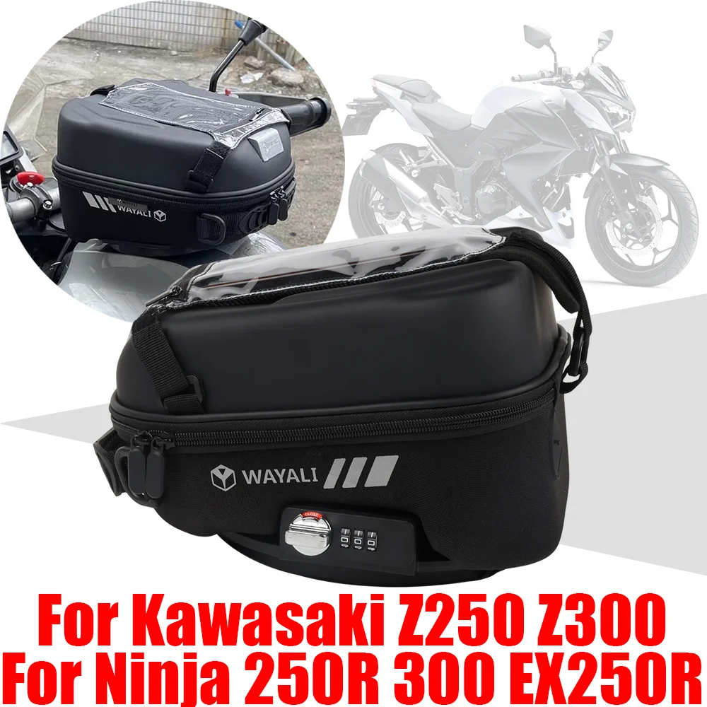 

Tank Bag For Kawasaki Ninja 250R 300 EX250R Z250 Z300 Z 250 Accessories Luggage Tanklock Storage Bag Backpack Navigation Bags