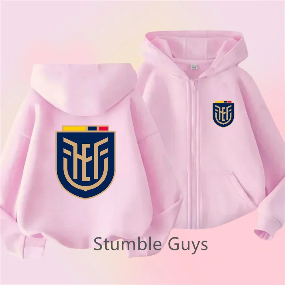 

Ecuador National Football Team Badge Beautifully Printed Boys Girls Hoodie Gift Coat for Children Fans