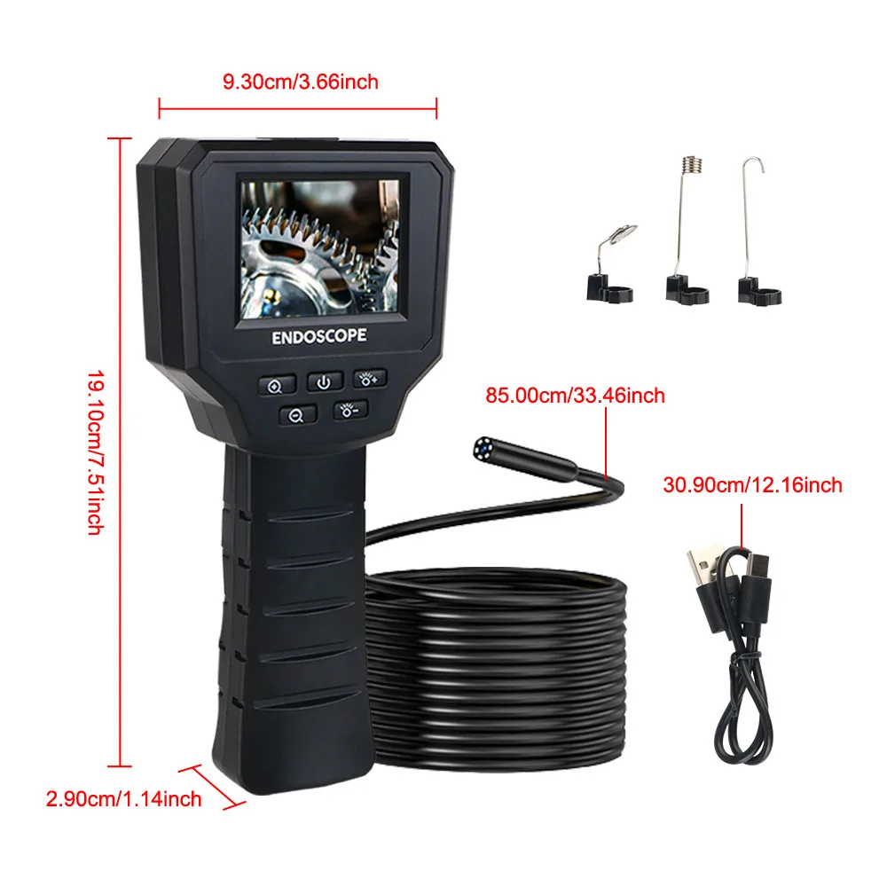 Pipe Sewer Inspection Borescope Repair tool 2.4 IPS Screen Digital Inspection Endoscope Camera IP67 Waterproof