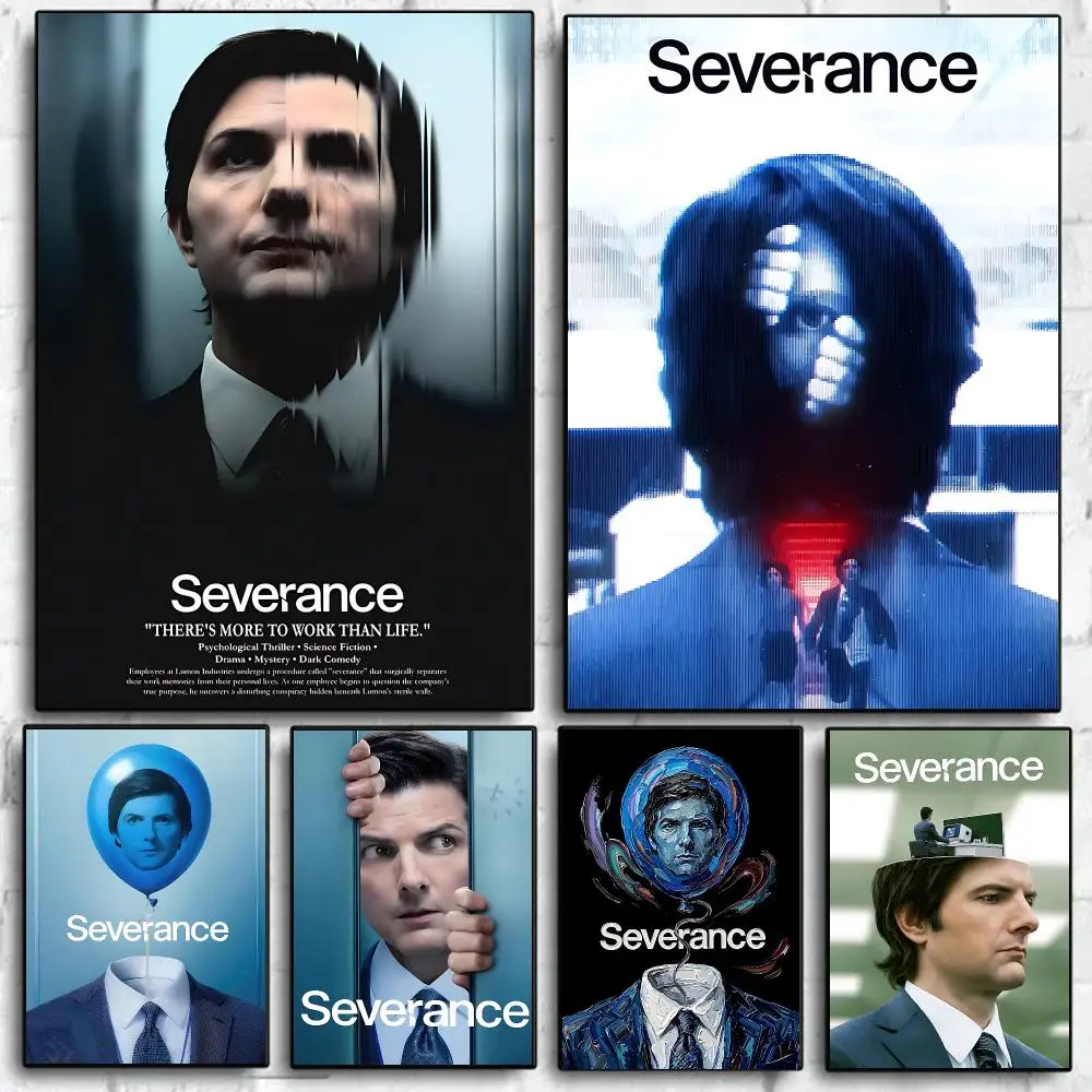 Vintage Classic Hot Movie S-Severance Poster Self Adhesive Wall Art Decor for Bedroom Living Room Office Home Decor Gift