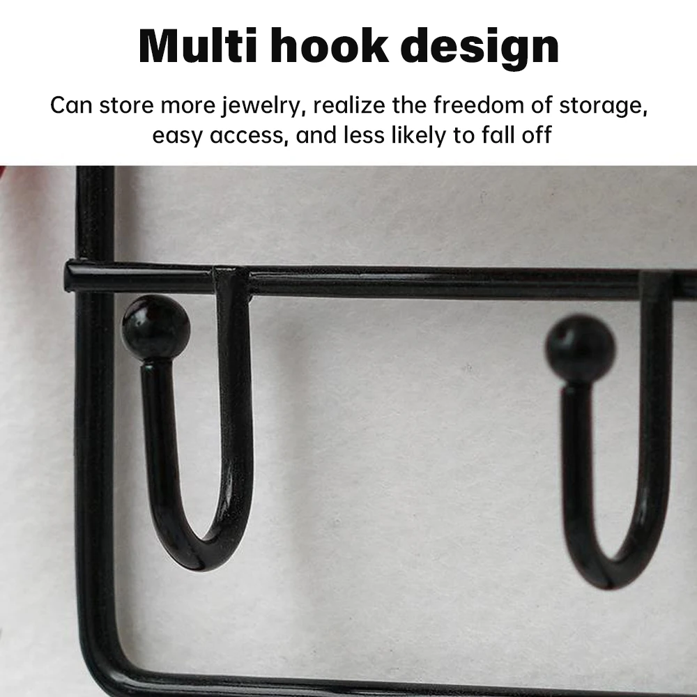 1pc Iron Wall-mounted Key Holder Storage Rack Organizer w/11 Hanger Hook Modern Coat Hat Rack Holder Doorway Cloth/Keys Hook